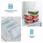 KOMUEE 10 Pack Airtight Glass Storage Containers