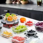 30-Piece Stackable Glass Meal Prep Containers Set