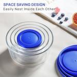 Vtopmart Glass Bowls with Lids - 4 Pack