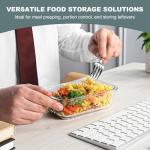 KOMUEE 10 Pack Airtight Glass Storage Containers