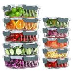 KOMUEE 10-Pack Glass Meal Prep Containers Set