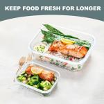 KOMUEE 10 Pack Airtight Glass Storage Containers