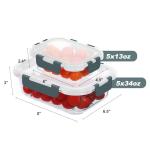 KOMUEE 10 Pack Airtight Glass Storage Containers