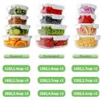 24pc Glass Meal Prep Containers with Lids