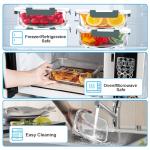 5 Pack Glass Meal Prep Containers with Lids