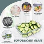 KOMUEE 10-Pack Glass Meal Prep Containers Set
