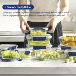 Coccot Airtight Glass Food Storage Containers, 10 Pack