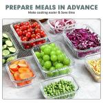 KOMUEE 10-Pack Glass Meal Prep Containers Set
