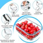 5 Pack Glass Meal Prep Containers with Lids