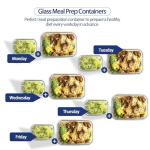 Coccot Airtight Glass Food Storage Containers, 10 Pack