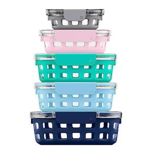 Leak-Proof Glass Meal Prep Containers Set