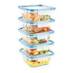5-Pack Glass Food Storage Containers with Airtight Lids
