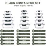 30-Piece Glass Food Storage Containers Set