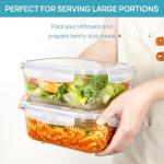 Vtopmart 2-Pack 63oz Glass Storage Containers with Lids