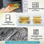 Vtopmart Glass Storage Containers with Bamboo Lids - 4 Pack