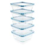 5-Pack Glass Food Storage Containers with Airtight Lids