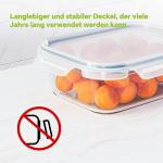 TUSEASY 3-Pack Airtight Glass Food Storage Containers