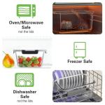 Large Glass Food Storage Containers - 4 Pieces
