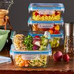 5-Pack Glass Food Storage Containers with Airtight Lids