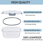 Rosos Airtight Glass Food Storage Containers - 4 Pack