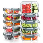 30oz Glass Meal Prep Containers with Lids – 10 Pack