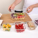 8 Pack Airtight Glass Meal Prep Containers