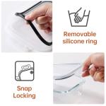 HOMBERKING 8 Pack Airtight Glass Meal Prep Containers