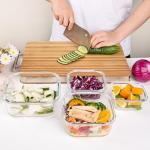 8 Pack Airtight Glass Meal Prep Containers