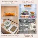 Glass Food Storage Containers with Lids - 4 Pack
