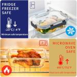 5-Pack 36 OZ Glass Storage Containers with Lids