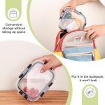 8 Pack Airtight Glass Meal Prep Containers