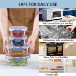 Rosos Airtight Glass Food Storage Containers - 4 Pack
