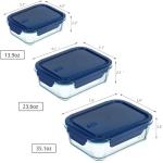 6-Piece Leak-Proof Glass Food Storage Set