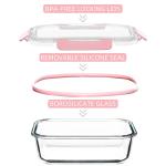 FAWLES 12 Pack Glass Storage Containers with Lids, Leak-Proof Meal Prep Containers, Dishwasher/Microwave/Oven/Freezer Safe Glass Food Storage Containers for Leftovers, to Go