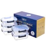 5-Pack 36 OZ Glass Storage Containers with Lids