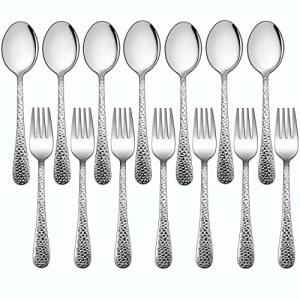 LIANYU Stainless Steel 14-Piece Toddler Silverware Set