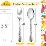 LIANYU Stainless Steel 14-Piece Toddler Silverware Set