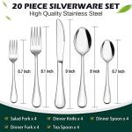 20-Piece Stainless Steel Flatware Set for 4