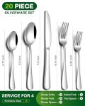 20-Piece Stainless Steel Flatware Set for 4