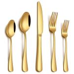 20-Piece Gold Stainless Steel Flatware Set for 4