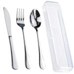Travel Utensils With Case, Stainless Steel Reusable Portable Utensils Set With Case, Lengnoyp Travel Silverware Set