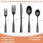 40-Piece Stainless Steel Flatware Set for 8