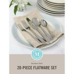 Martha Stewart 20-Piece Stainless Steel Flatware Set