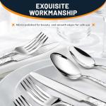 60-Piece Stainless Steel Silverware Set for 12