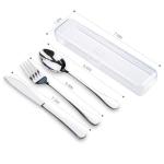 Travel Utensils With Case, Stainless Steel Reusable Portable Utensils Set With Case, Lengnoyp Travel Silverware Set