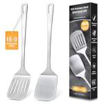 Stainless Steel Spatula Set - Solid & Slotted