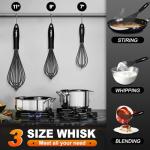 Walfos Silicone and Stainless Steel Whisk Set