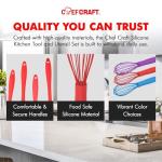 Chef Craft Silicone Cooking Whisk, 10.5 Inch, Red