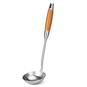 Stainless Steel Soup Ladle with Wooden Handle