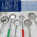 Portion Control Serving Spoons Set of 6